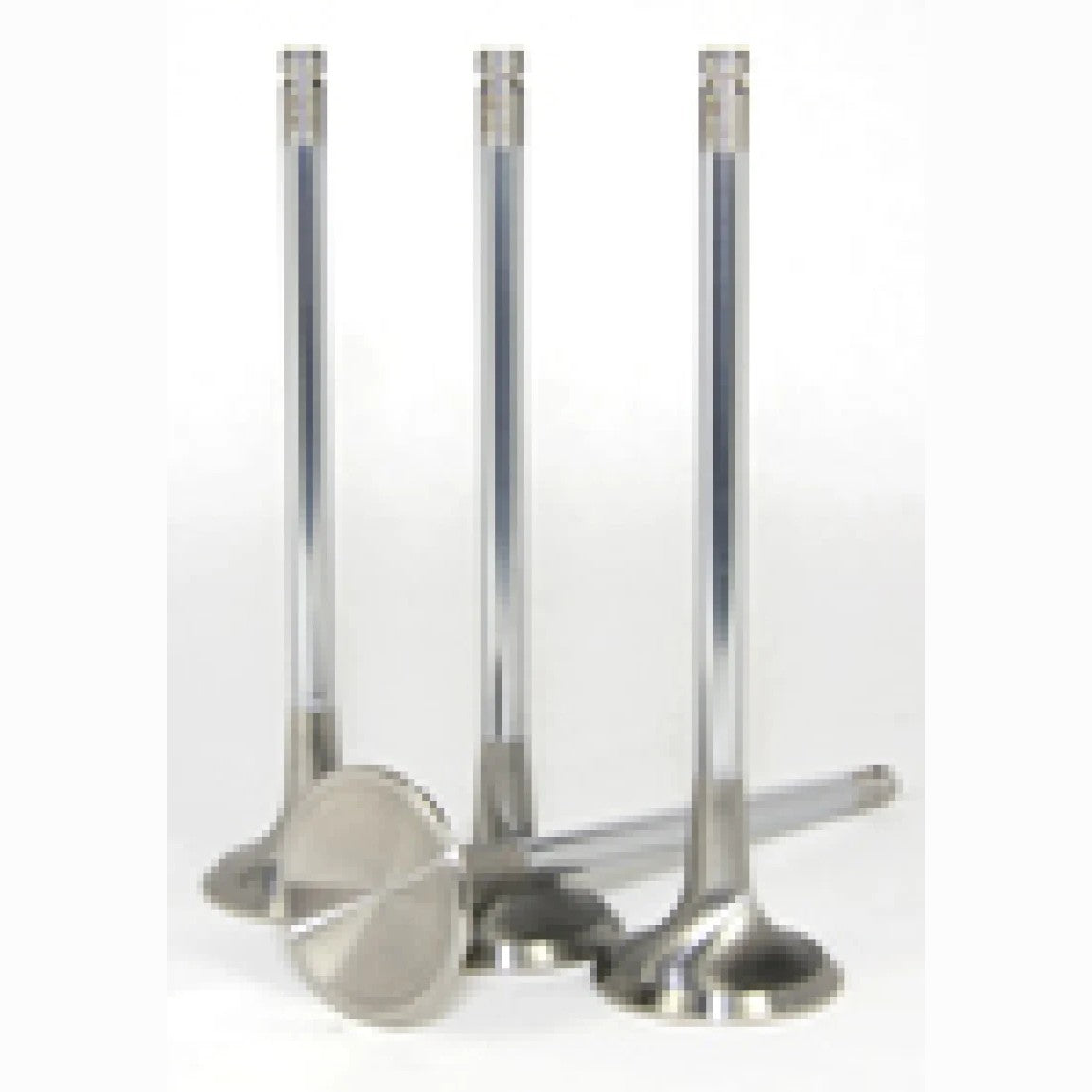 Set of eight GSC Power-Division chrome polished 30mm exhaust valves (+1mm oversize) for Mitsubishi 4B11T engines.