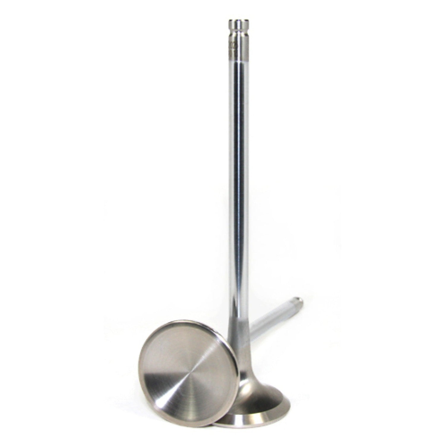 Set of eight GSC Power-Division chrome polished super alloy exhaust valves for 4B11T engines.