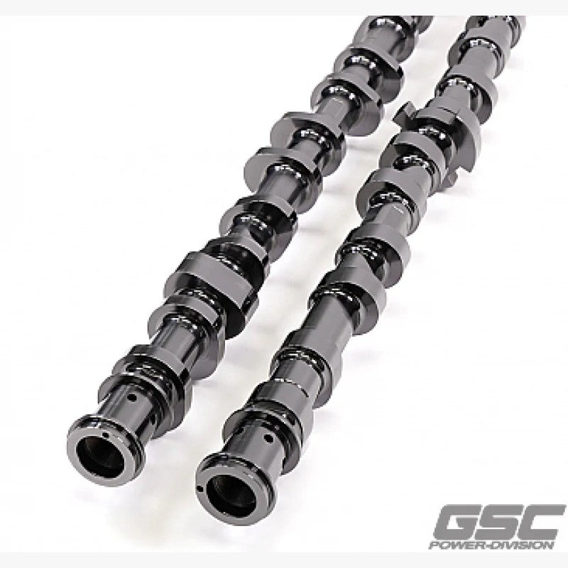 GSC Power-Division S2 Billet 278/274 duration camshafts with intake trigger for BMW B58 Gen 1.5 engines.