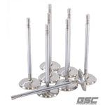 Set of 8 GSC Power-Division Super Alloy exhaust valves with 32.5mm heads for Ford Voodoo and Predator 5.2L engines.