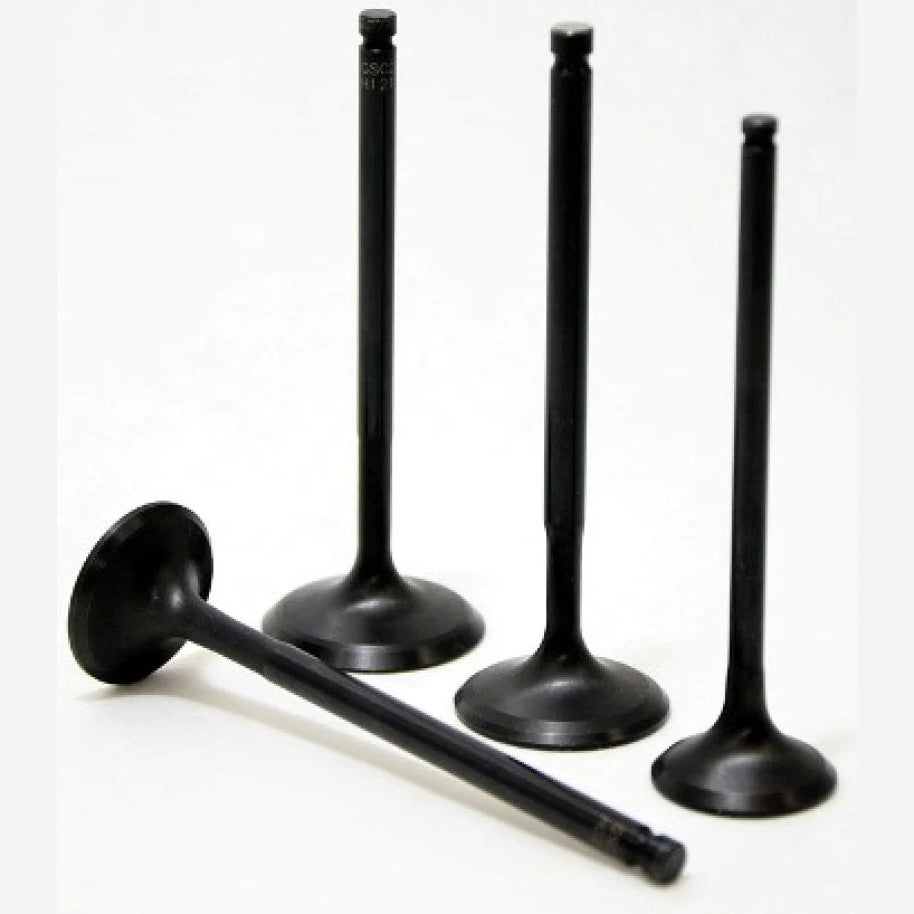 Set of 8 GSC Power-Division chrome polished 33mm intake valves for Honda B-Series VTEC engines.