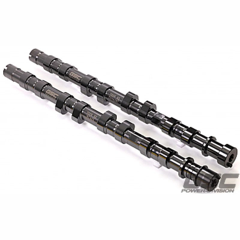 A pair of GSC Power-Division R1R 260/268 billet rally camshafts for the Mitsubishi 4G63T MIVEC engine.