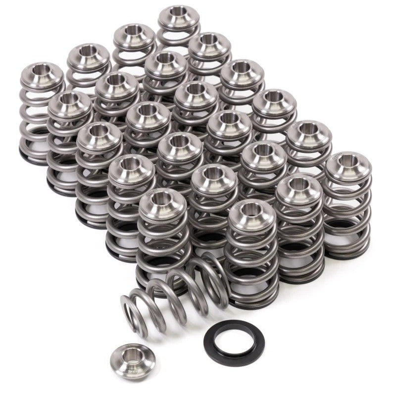 GSC Power-Division HP conical valve springs with titanium retainers and seats for Nissan VR30DDTT engines.