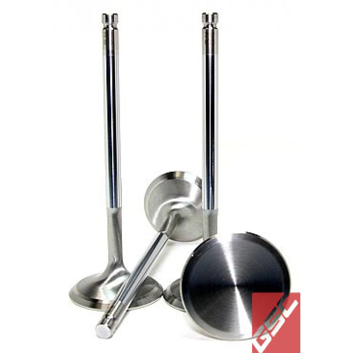 Set of 50 GSC Power-Division chrome polished exhaust valves for Subaru EJ205 EJ207 and EJ257 engines