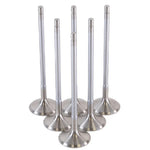 Set of six GSC Power-Division 32mm chrome polished exhaust valves for Toyota G16E-GTS GR Corolla and GR Yaris engines.