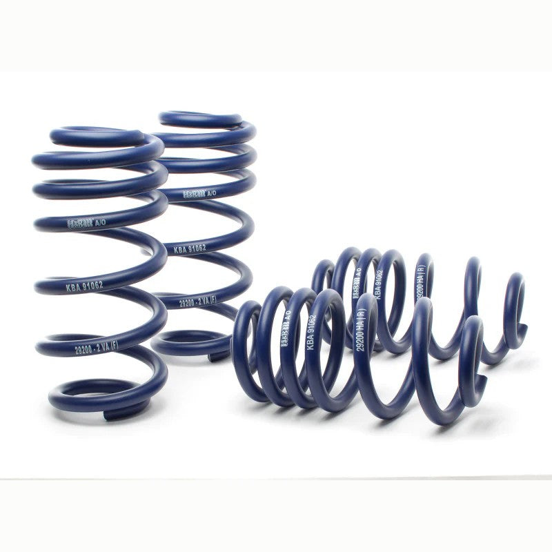 A set of blue H&R Sport lowering springs for 2005-2011 Audi A6 and A6 Quattro.