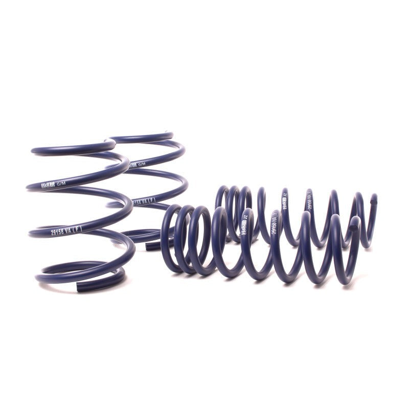 H&R Sport Springs kit with four blue progressive rate coil springs for 2006-2010 BMW M6.