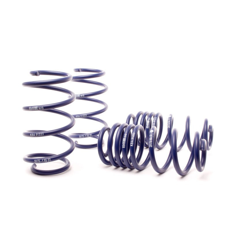 Set of blue H&R Sport Springs for 2008 Volkswagen R32 AWD suspension