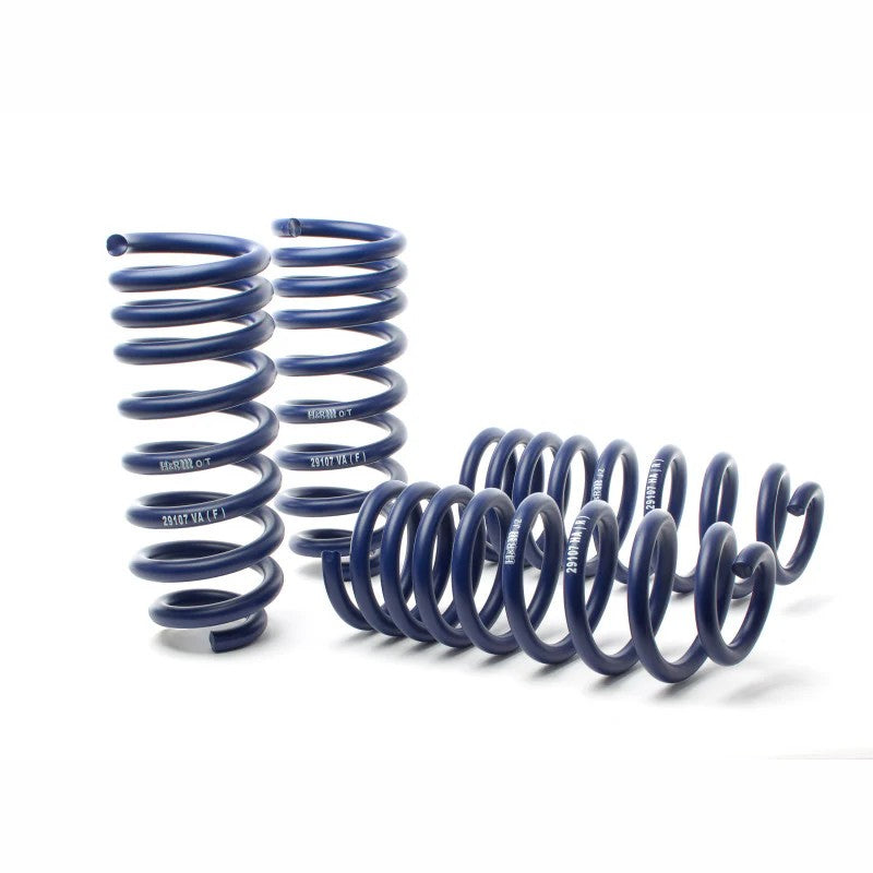 Blue H&R Sport Spring set for 2007-2015 Audi Q7 4L without factory air suspension
