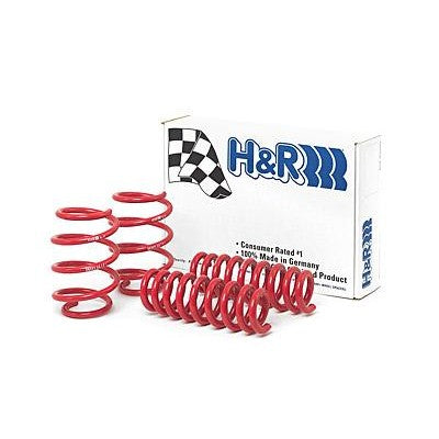 H&R Sport Spring kit for 2008-2013 BMW M3 featuring blue high-tensile 54SiCr6 steel coil springs.