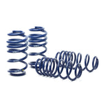 H&R Sport Springs lowering kit with blue powder-coated progressive rate coils for 2009-2016 Audi A4 and S4 B8 models.