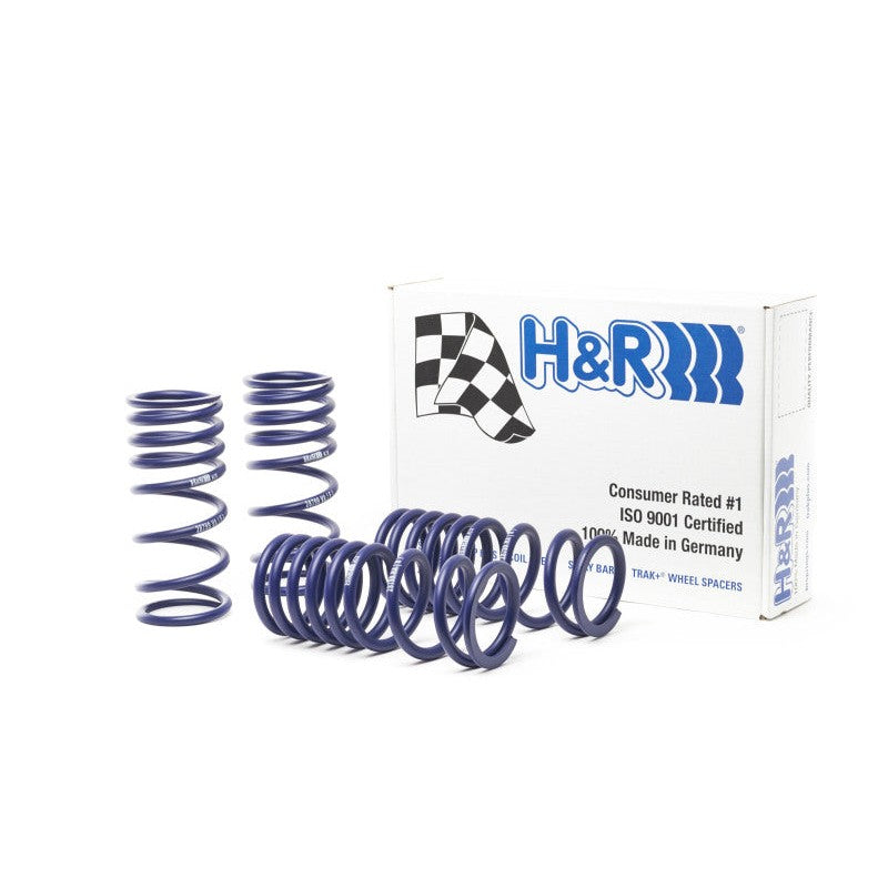 H&R Sport Spring lowering kit with four blue progressive rate coils for 2010-2015 Ferrari 458 Italia