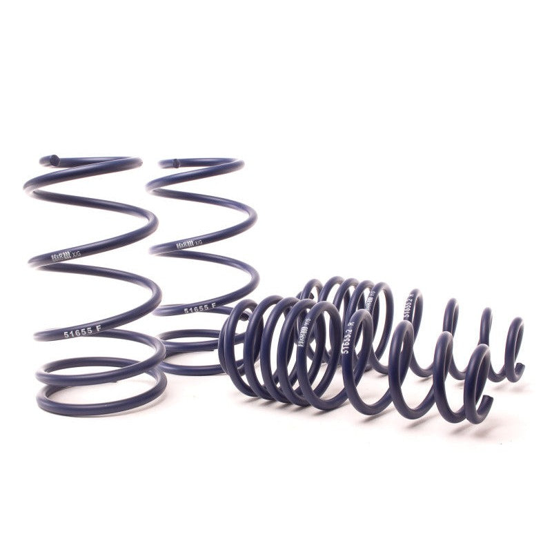Set of blue H&R Sport Springs for 2011-2014 Ford Mustang GT, Boss 302, and Shelby GT500.