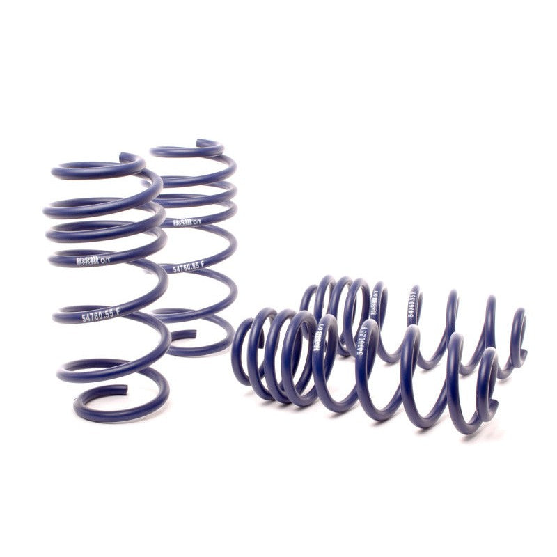 H&R OE Sport lowering springs in blue for 2006-2019 Volkswagen Passat sedan models.