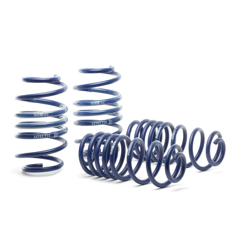 Set of four blue H&R Super Sport lowering springs for 2012-2019 Volkswagen Jetta
