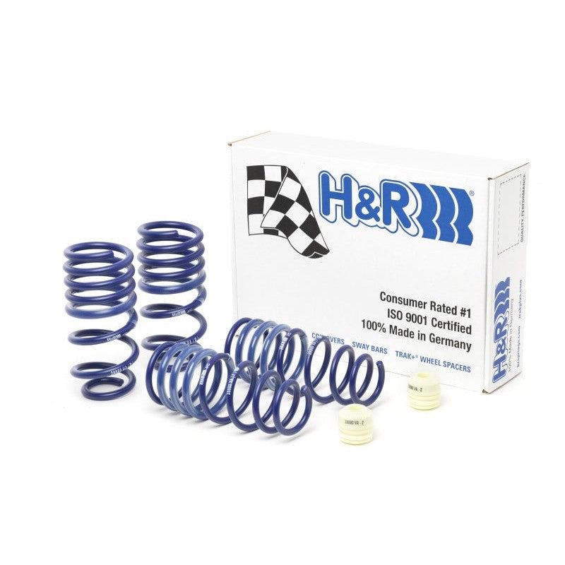 Set of blue H&R Sport Springs for 2014-2019 Porsche 911 Turbo and Turbo S.