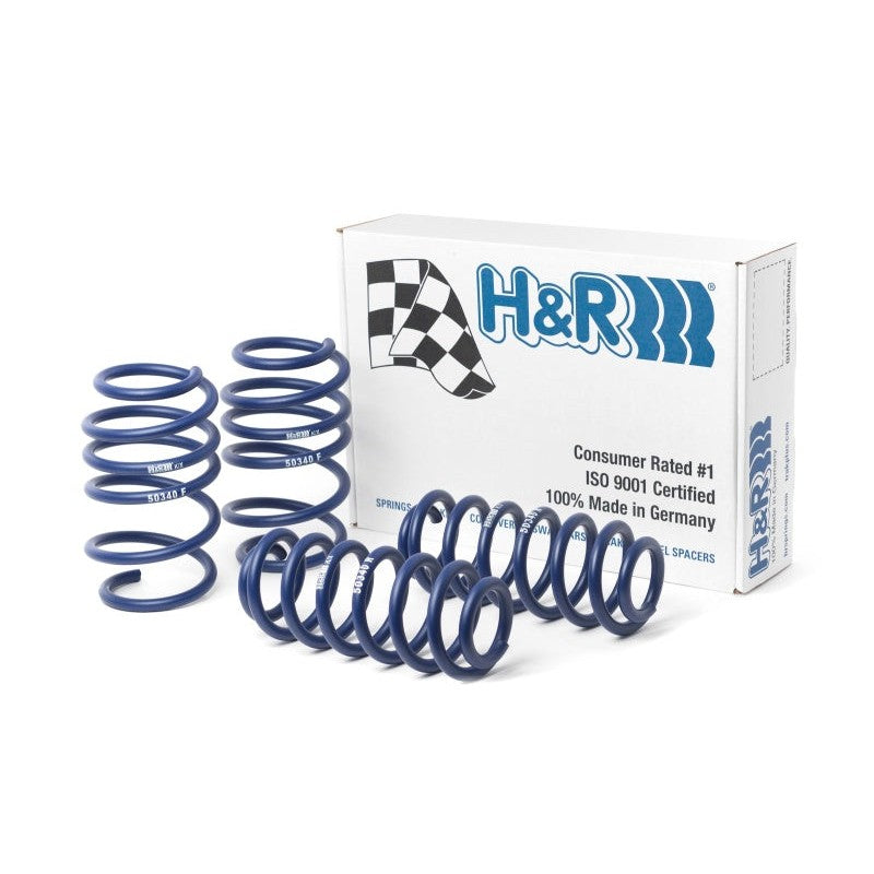 Blue H&R Sport Spring kit for 2015-2019 Audi A3 Quattro sedan