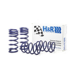Blue powder-coated H&R Sport Springs for the 2015-2020 Ford Mustang.