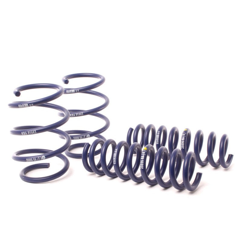H&R blue powder-coated progressive sport springs for 2015-2020 BMW M235i and M240i xDrive F22 models.