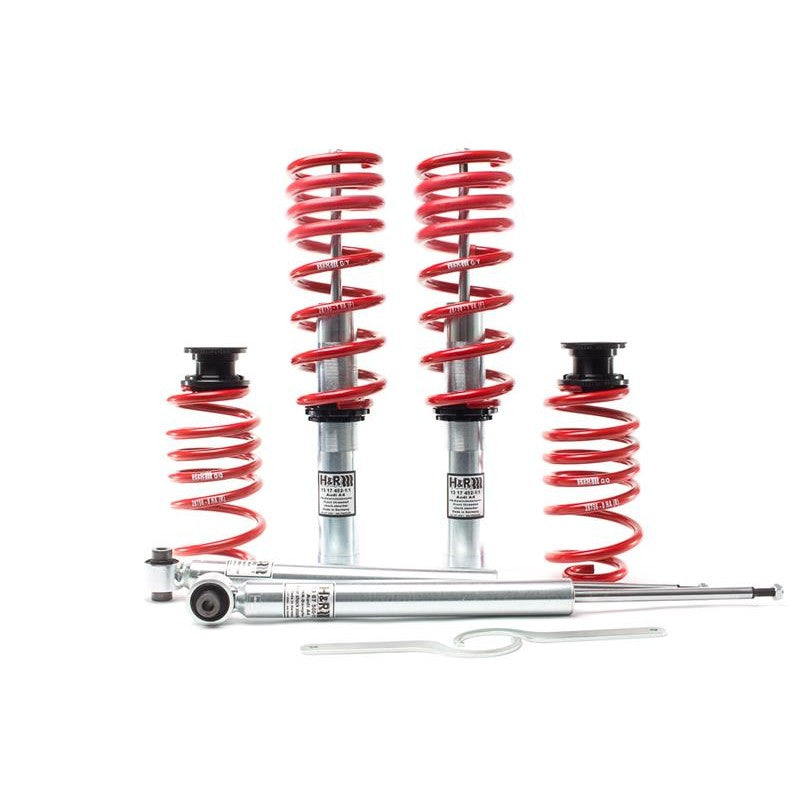 H&R Street Performance height-adjustable coilover suspension kit for 2017-2020 Audi A4, A5, S4, and S5 models.