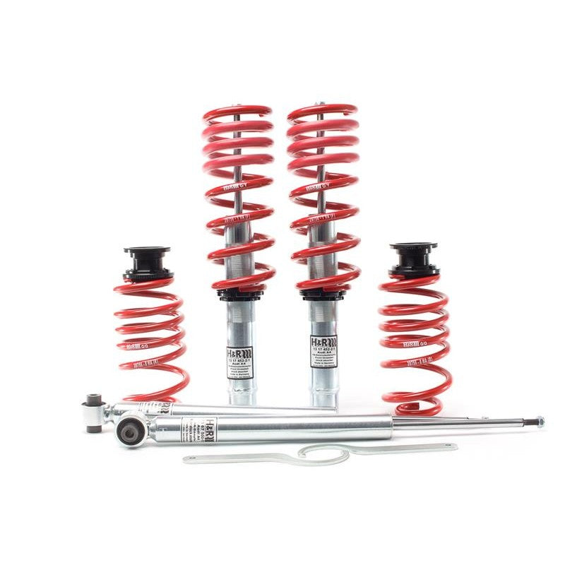 H&R Street Performance height-adjustable coilover suspension kit for 2017-2020 Audi A4, S4, A5, and S5 models.