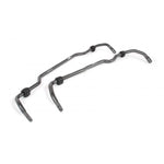 H&R blue powder-coated front and rear sport sway bars with Teflon composite mounting bushings