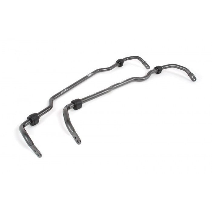 H&R blue powder-coated front and rear sport sway bars with Teflon composite mounting bushings