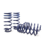 A set of four blue H&R Super Sport progressive lowering springs for 2018-2020 Audi Q5 models.
