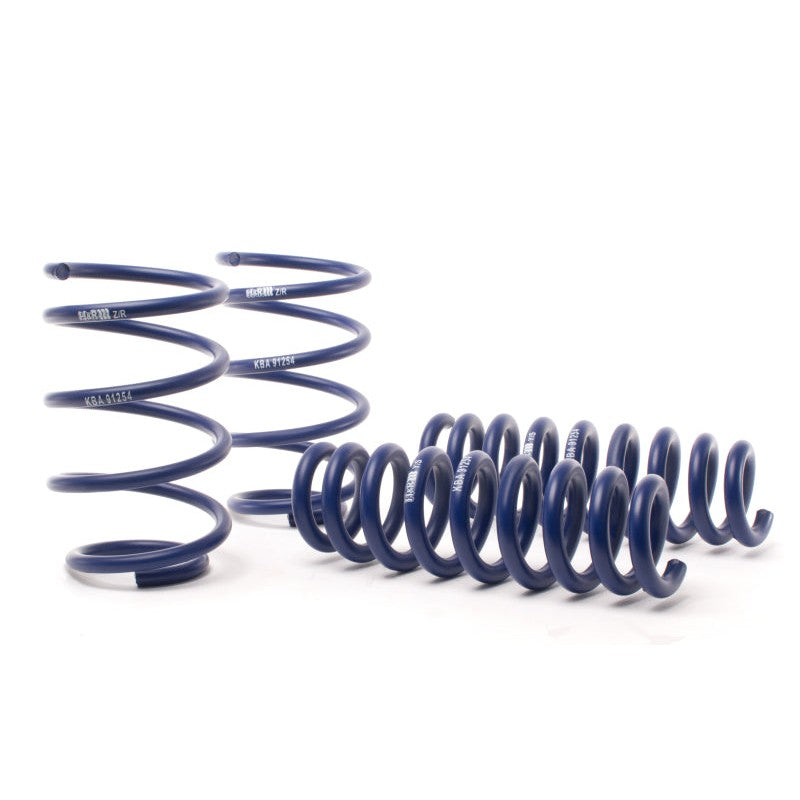 H&R Sport Springs set for 2018-2020 BMW X2 xDrive28i F39 AWD featuring progressive coils and blue finish.