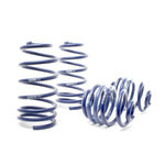 A set of blue H&R Sport Springs for 2004 Volkswagen Golf and R32 models.