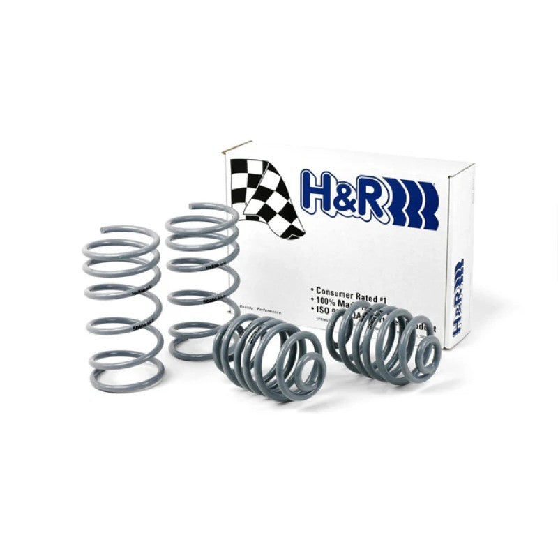 H&R OE Sport lowering springs in high-tensile 54SiCr6 steel for BMW E30 3-Series models.