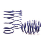 Blue powder-coated H&R Sport Spring kit for 1985-1991 BMW E30 3 Series models.
