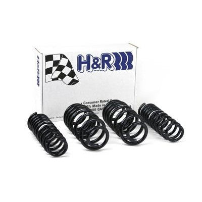 H&R Sport Spring kit for 1996-2001 Audi A4 Quattro B5 featuring shot-peened 54SiCr6 spring steel construction.