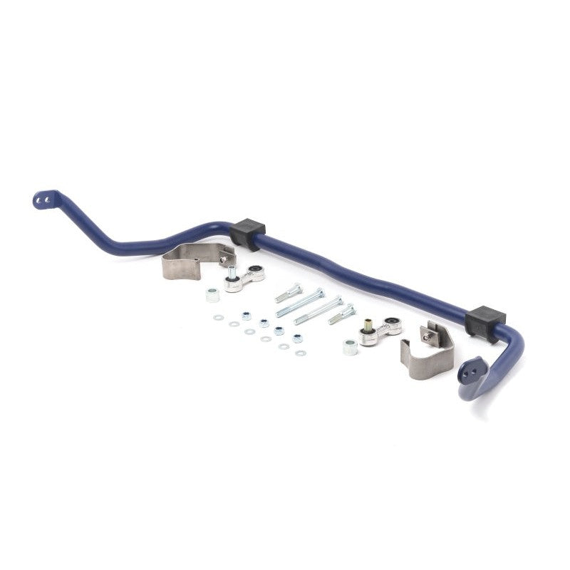 H&R 28mm adjustable rear sway bar featuring two adjustment holes and machined forged ends.