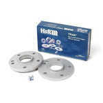 Black H&R Trak+ 5mm DR Series wheel spacer featuring 5/130 bolt pattern and 71.6mm center bore.