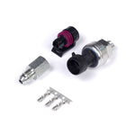 Haltech HT-010904 150 PSI TI pressure sensor with stainless steel body and electrical connector
