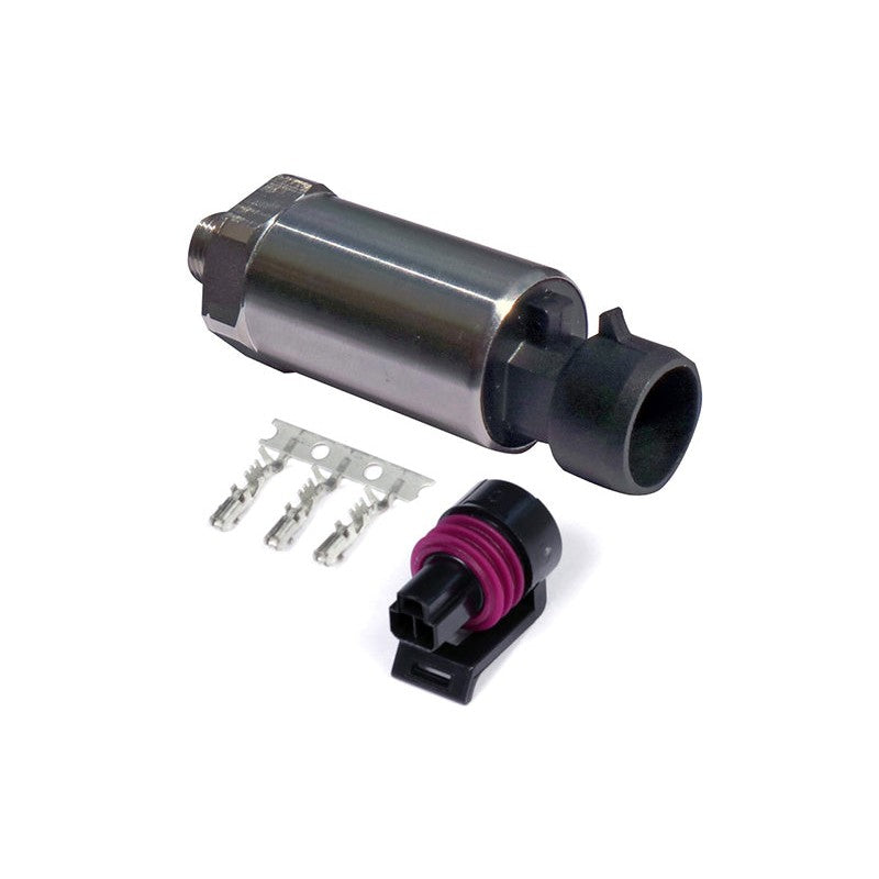 Haltech 5 Bar stainless steel diaphragm MAP sensor with 1/8 NPT fitting and electrical connector kit