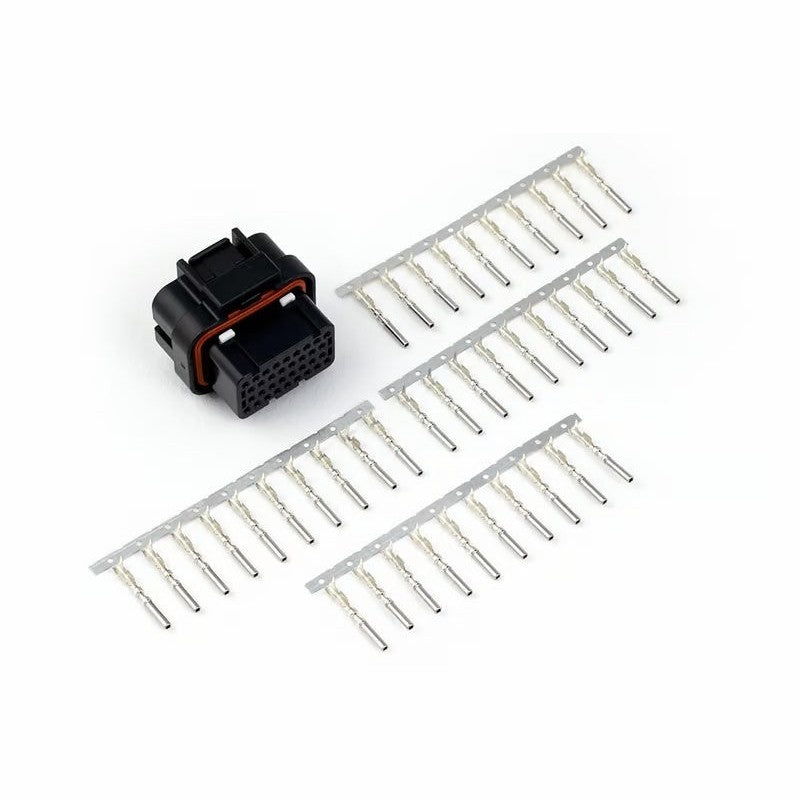 Haltech HT-030011 34-pin 4-row AMP Superseal connector housing with loose terminal pins