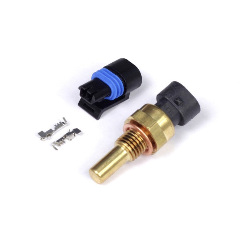 Haltech coolant temperature sensor with M12 x 1.5 threads and Delphi connector plug kit