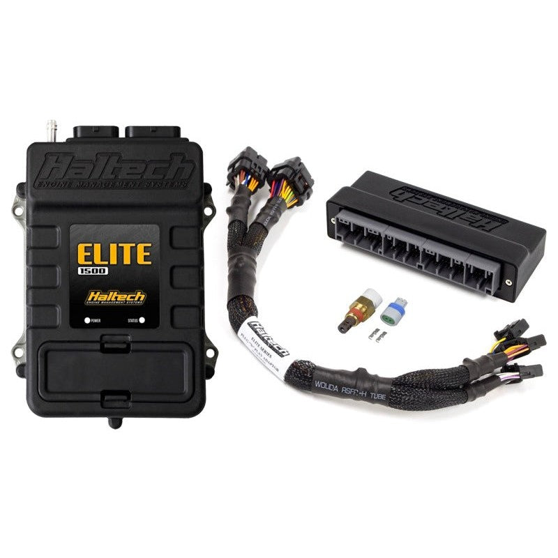 Haltech Elite 1500 ECU with plug-and-play adapter harness and M14 air temperature sensor for Honda S2000