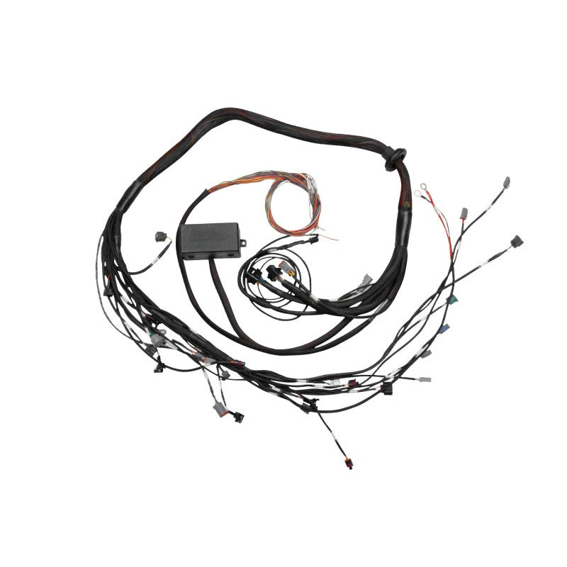 Haltech Elite 2000/2500 terminated main engine wiring harness for Toyota 2JZ with multi-pin ECU connectors.