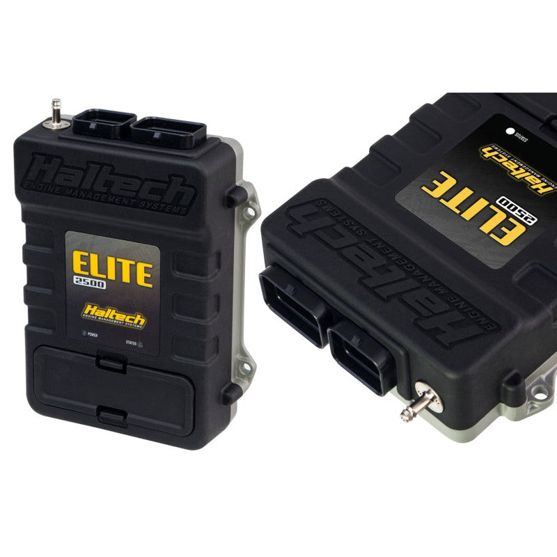 Haltech Elite 2500 ECU with plug-and-play adapter harness and M14 air temperature sensor for Nissan Skyline.