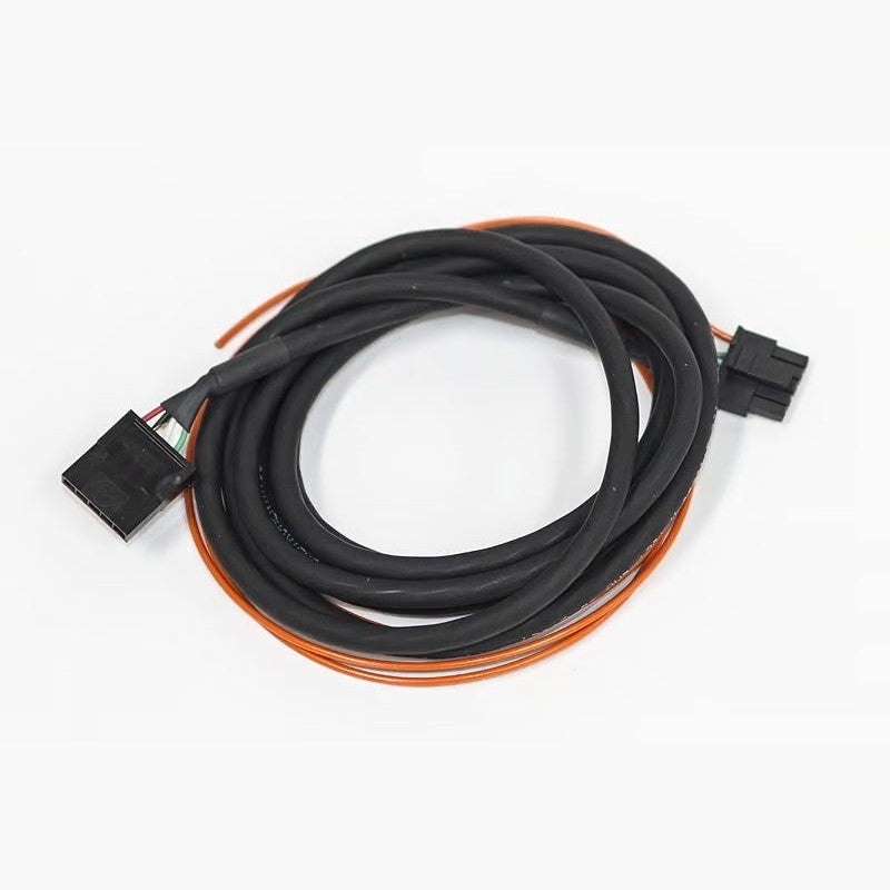 5ft Haltech CAN Gauge extension cable HT-061012 with black protective sheathing and 4-pin connectors.