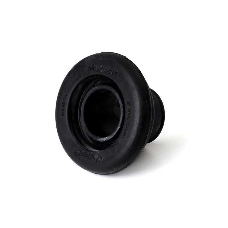 Black rubber Haltech firewall wiring grommet with a 51mm outer diameter and 28mm inner diameter opening.