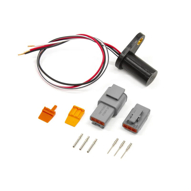 Haltech 18mm GT101 style high frequency Hall Effect sensor with Deutsch DTM 3-pin connector set
