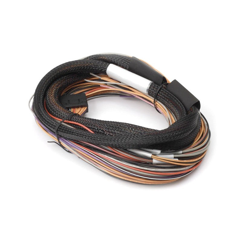 Haltech I/O 12 Expander Box with an 8ft multi-colored flying lead wiring harness and CAN connector.