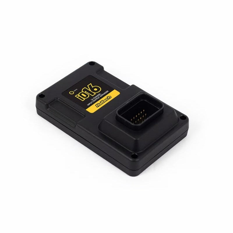 Haltech IO16 16-channel CAN input/output expansion module box with multi-pin connector port