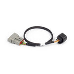 Haltech NEXUS Rebel LS 6-pin drive-by-wire wiring harness adaptor with weather-sealed connectors.