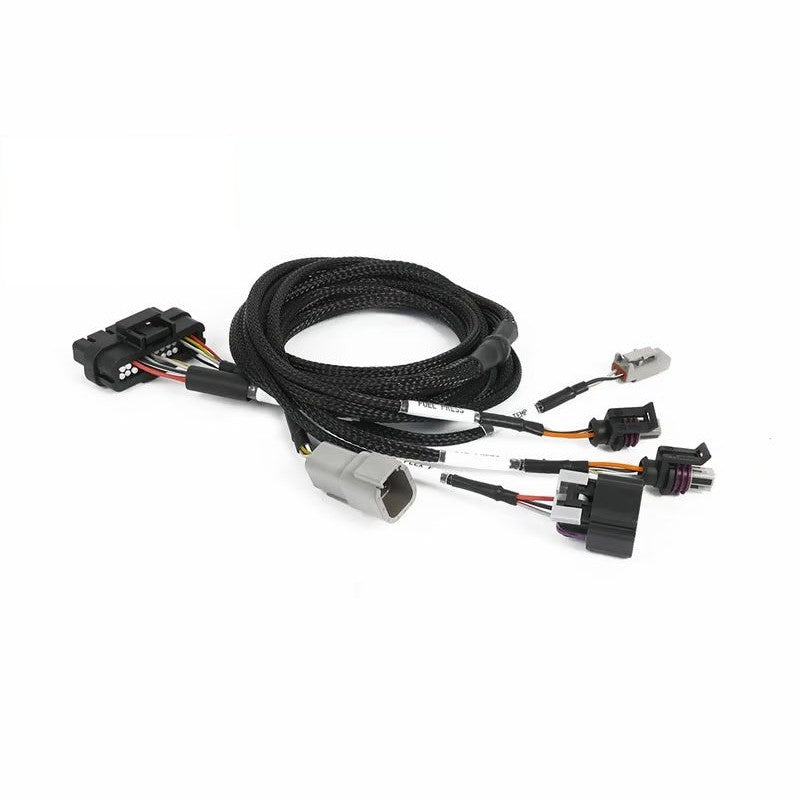 Haltech NEXUS 2.5m universal I/O expansion harness with multi-pin plug and color-coded flying lead wires.