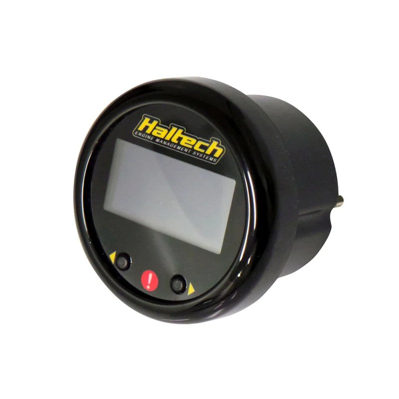 Haltech gaugeART 52mm OLED CAN digital data gauge with black bezel and high-contrast display
